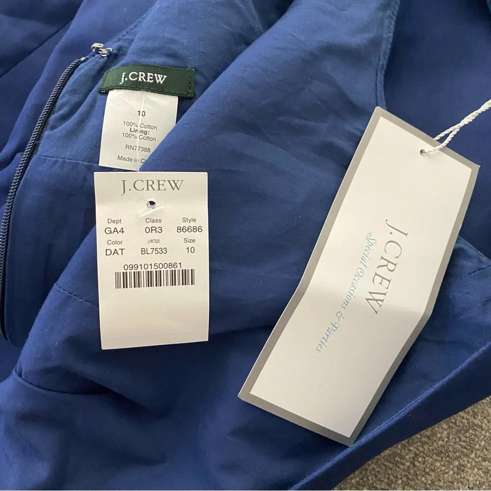 New J. Crew Size 10 Blue Cocktail Dress - Picture 8 of 10